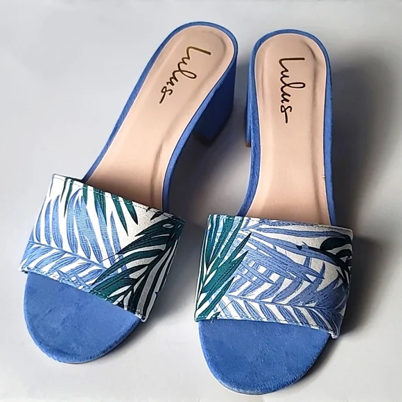 NWOB Jax Bleu Multi Print Heeled Sandals, Size 9 - Picture 4 of 8